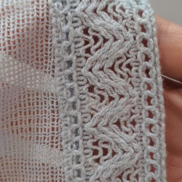 Anthropologie meadow rose light blue mesh top - Picture 6 of 7